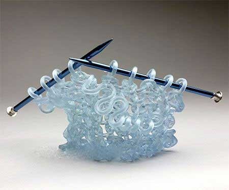 مجسمه شیشه ایِ بافتنی دیده اید