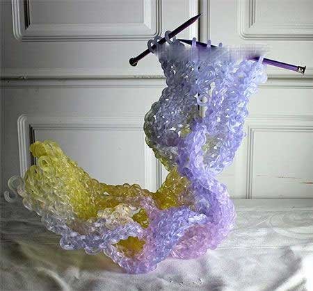 مجسمه شیشه ایِ بافتنی دیده اید