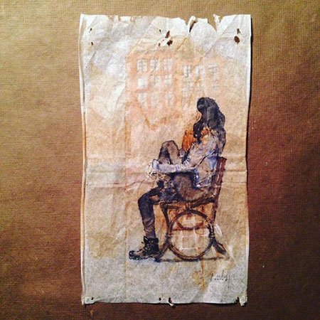 اخبار,اخبار گوناگون,363 روز نقاشی بر روی چای کیسه ای