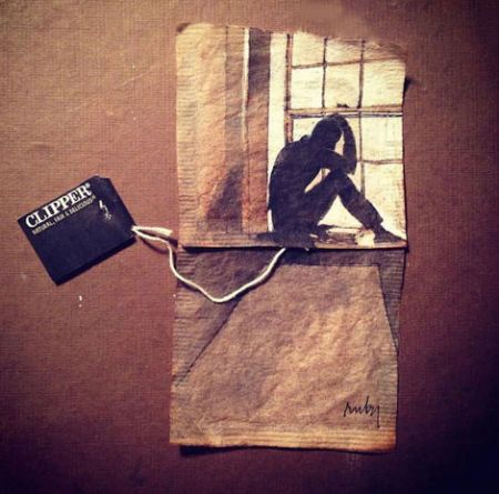 اخبار,اخبار گوناگون,363 روز نقاشی بر روی چای کیسه ای