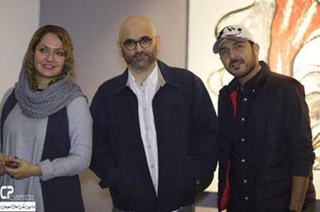 مهناز افشار،محمدرضا غفاری و حبیب رضایی در یک گالری نقاشی