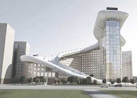 ساخت پیست اسکی در پشت‌بام مجتمع مسکونی