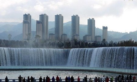 اخبار , اخبار گوناگون,ساخت آبشار چین,ساخت آبشار مصنوعی در چین
