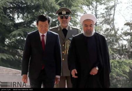  اخبارسیاست خار جی ,خبرهای سیاست خار جی ,  استقبال روحانی از رئیس جمهور ویتنام 