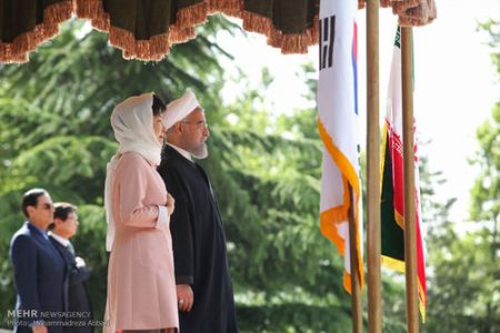  اخبارسیاست  خار جی ,خبرهای  سیاست  خار جی,استقبال رسمی روحانی از رییس جمهور کره جنوبی 