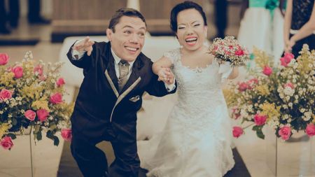   اخبار گوناگون  ,خبرهای  گوناگون  , ازدواج کوتاه قدترین زوج جهان