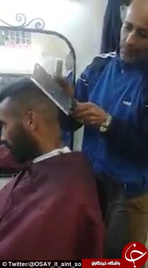اخبار,اخبار گوناگون,کوتاه کردن مو با ساطور و چکش