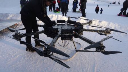 اخبارگوناگون,خبرهای گوناگون,پهپاد برای جابجا کردن هوایی اسکی‌بازهاد