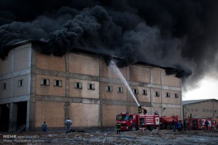   اخبارحوادث  ,خبرهای حوادث , آتش سوزی کارخانه سیمان