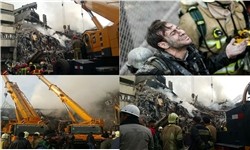 حادثه پلاسکو به روز هفتم رسید/ قلب پلاسکو همچنان میسوزد/ جستوجوها ادامه دارد/ مراسم تشییع پیکر شهدای آتشنشان فردا برگزار میشود
