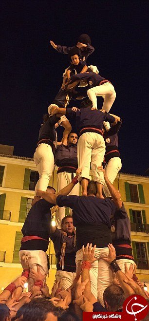 اخبار,اخبار گوناگون,برج انسانی قربانی گرفت