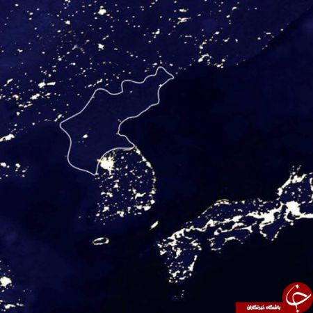 اخبار,اخبار گوناگون,تفاوت کره شمالی و جنوبی در شب