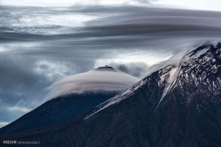 اخبار,اخبارگوناگون, ابرهای تشکیل شده بالای کوه های آتشفشانی