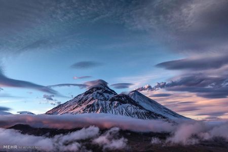 اخبار,اخبارگوناگون, ابرهای تشکیل شده بالای کوه های آتشفشانی