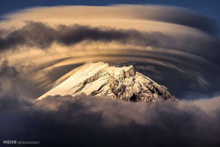 اخبار,اخبارگوناگون, ابرهای تشکیل شده بالای کوه های آتشفشانی