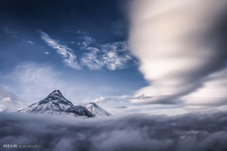 اخبار,اخبارگوناگون, ابرهای تشکیل شده بالای کوه های آتشفشانی