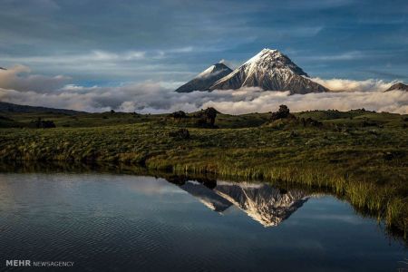 اخبار,اخبارگوناگون, ابرهای تشکیل شده بالای کوه های آتشفشانی
