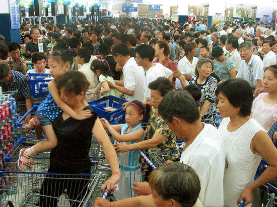 اخبار,اخبارگوناگون, تصاویر باورنکردنی از فروشگاه والمارت در چین