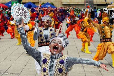 اخبار,اخبار گوناگون,کارناوال خیابانی سیاه و سفید در کلمبیا