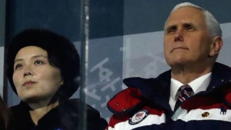 اخبار,اخبار بین الملل,مایک پنس و خواهر رهبر کره شمالی در افتتاحیه المپیک زمستانی