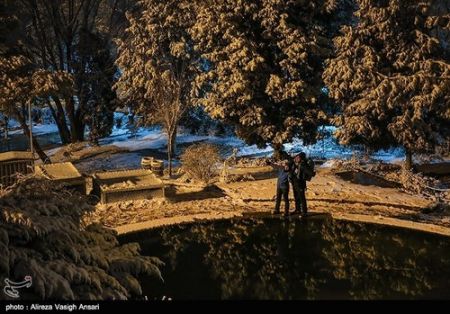   اخباراجتماعی ,خبرهای  اجتماعی ,  بارش برف در اصفهان 