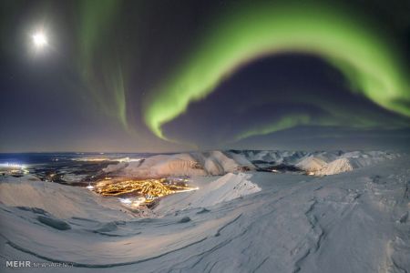 اخبار,اخبار گوناگون,تصاویر زیبا از شفق قطبی در ارتفاعات روسیه