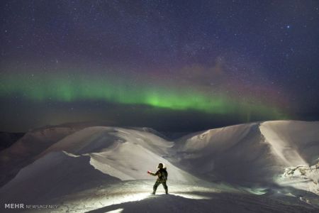 اخبار,اخبار گوناگون,تصاویر زیبا از شفق قطبی در ارتفاعات روسیه