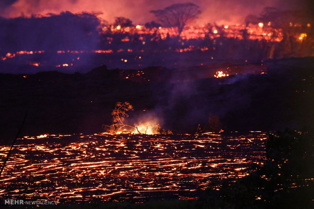 اخبار,عکس خبری, گدازه های مذاب آتشفشان کیلاویا