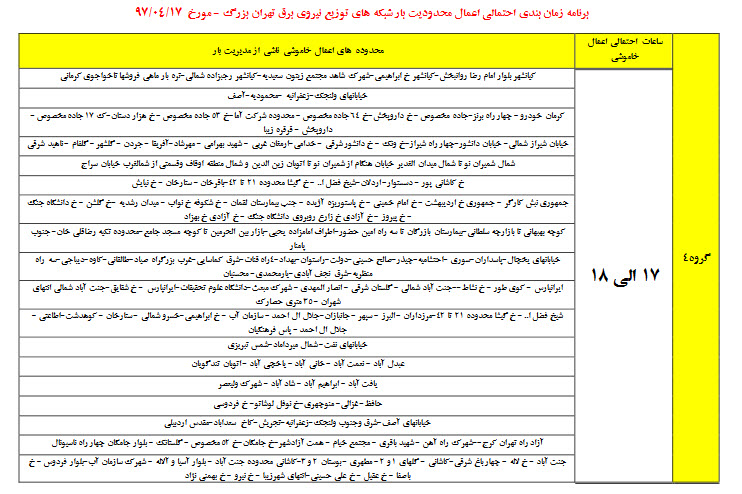 اخبار اقتصادی ,خبرهای اقتصادی ,برنامههای خاموشی اخبار اقتصادی ,خبرهای اقتصادی ,برنامههای خاموشی