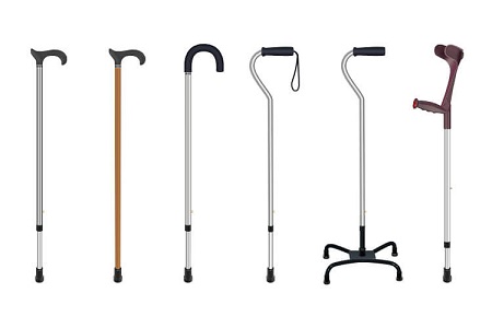 انواع عصا, پیرمرد عصا بدست, عصا با ضامن متحرک
