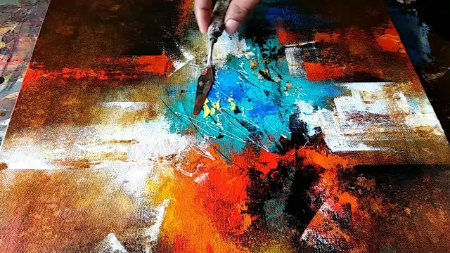 نقاشی آبستره,تکنیک آبستره اکرولیک