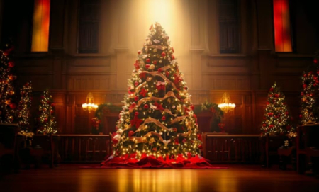 تزیین درخت کریسمس,درخت کاج کریسمس