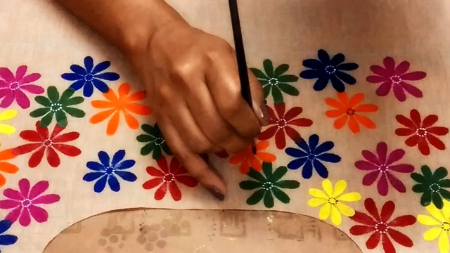 دوره نقاشی روی پارچه, تکنیک‌های نقاشی روی پارچه