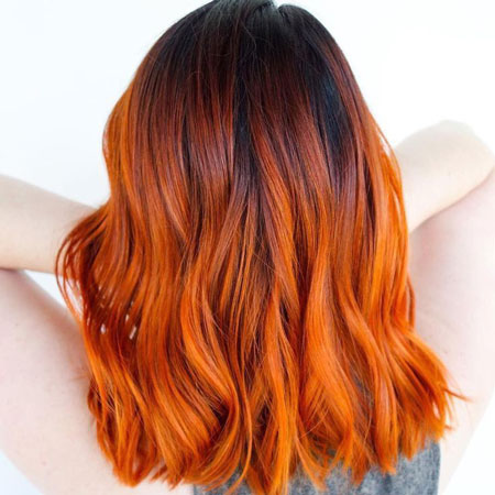 رنگ موی نارنجی,انواع رنگ موی نارنجی,رنگ کردن موی نارنجی