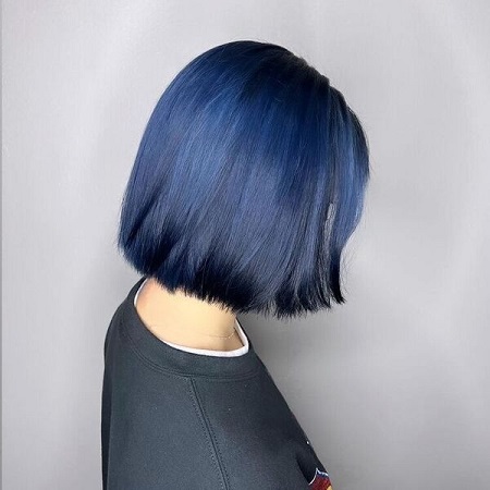 رنگ مو مشکی با واریاسیون آبی, ترکیب رنگ موی مشکی با واریاسیون آب,مزایا و معایب رنگ مو مشکی با واریاسیون آبی