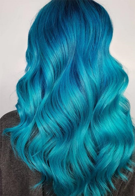آموزش ترکیب رنگ مو آبی, رنگ مو آبی یخی, آموزش ترکیب رنگ مو آبی
