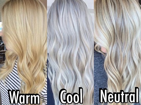 شناخت رنگ مو سرد و گرم, رنگ‌های گرم برای مو, لیست رنگ موهای گرم و سرد