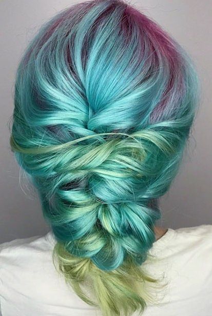 رنگ موی پری دریایی برای موهای تیره, ایده های رنگ موی پری دریایی