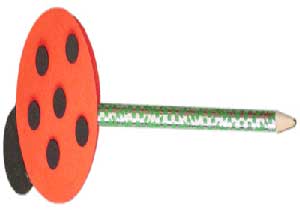 کاردستی کودک کاردستی برای کودکان کاردستی مداد کفشدوزکی