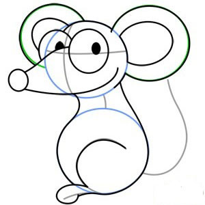 آموزش نقاشی موش,آموزش تصویری نقاشی موش