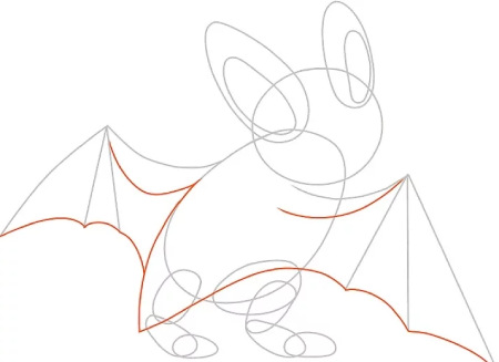 نقاشی خفاش,تصویر جالب و واضح حالت نقاشی از خفاش,چطور یک خفاش نقاشی کنیم