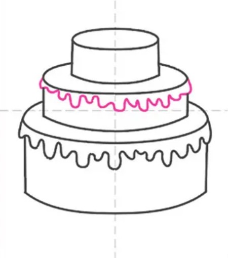 کشیدن نقاشی کیک تولد,آموزش کشیدن نقاشی کیک تولد,نقاشی کیک تولد