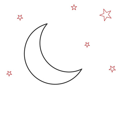 آموزش کشیدن ماه و ستاره, کشیدن ماه و ستاره,آموزش نقاشی ماه و ستاره