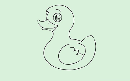 نقاشی جوجه اردک,نقاشی اردک,آموزش کشیدن نقاشی جوجه اردک