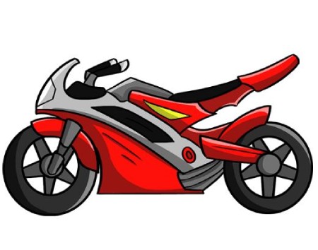 آموزش نقاشی موتور سیکلت