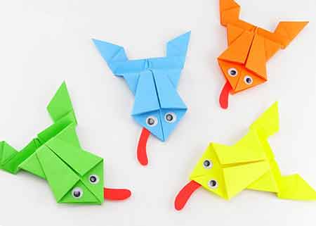 اوریگامی قورباغه,ساخت اوریگامی قورباغه,آموزش اوریگامی قورباغه