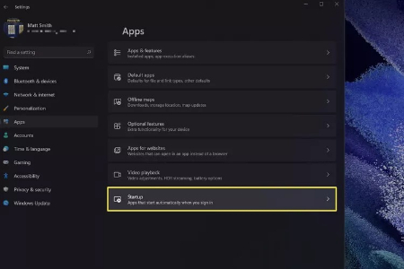 افزودن برنامه به استارتاپ ویندوز 11, مدیریت برنامه‌های استارتاپ ویندوز 16