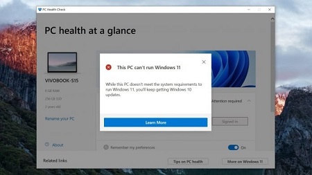 نحوه رفع ارور This PC can't run Windows 11 هنگام نصب ویندوز ۱۱, خطای This PC Can’t Run Windows 11