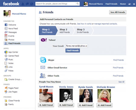 آموزش فیس بوک, یافتن دوستان در فیس بوک, شبکه های اجتماعی