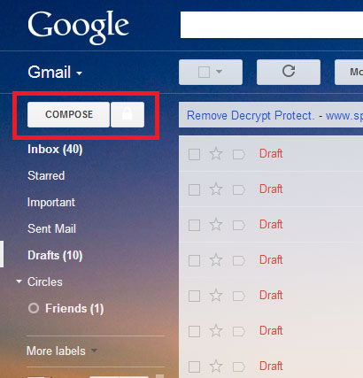 ایمیل های رمزگذاری, SecureGmail, مرورگر کروم